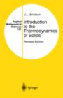 Image for Introduction to the Thermodynamics of Solids