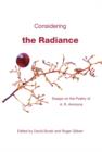 Image for Considering the Radiance : Essays on the Poetry of A. R. Ammons