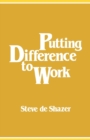 Image for Putting Difference to Work