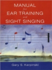 Image for Manual for sight singing and ear training