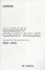 Image for Greens sheriff court rules 2012-2013