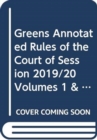 Image for Greens Annotated Rules of the Court of Session 2019/20