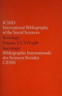 Image for IBSS: Sociology: 1986 Vol 36
