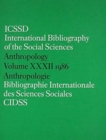 Image for IBSS: Anthropology: 1986 Vol 32