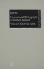 Image for IBSS: Political Science: 1988 Volume 37