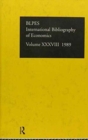 Image for IBSS: Economics: 1989 Volume 38