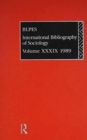 Image for IBSS: Sociology: 1989 Vol 39