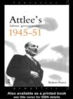 Image for Attlee's Labour Governments 1945-51