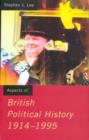 Image for Aspects of British political history, 1914-1995