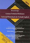 Image for Routledge German Technical Dictionary Universal-Worterbuch der Technik Englisch