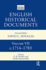 Image for English Historical Documents : Volume 7 1714-1783