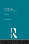 Image for Greek Thought and the Origins of the Scientific Spirit