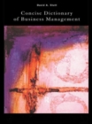 Image for Concise dictionary of business management