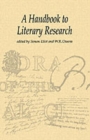 Image for A Handbook of Literary Research
