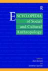 Image for Encyclopedia of social and cultural anthropology