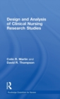 Image for Design and Analysis of Clinical Nursing Research Studies