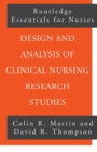 Image for Design and Analysis of Clinical Nursing Research Studies