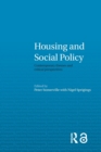 Image for Housing and social policy  : contemporary themes and critical perspectives