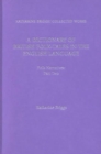 Image for Dictionary British Folk Narratives Pt2 (Katharine Briggs Collected Works Vol 6)