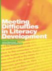 Image for Meeting difficulties in literacy development  : research, policy and practice