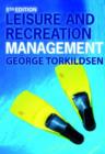 Image for Leisure and Recreation Management
