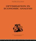 Image for Optimisation in Economic Analysis