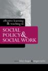 Image for Effective Learning and Teaching in Social Policy and Social Work