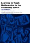 Image for Learning to teach mathematics in the secondary school  : a companion to school experience