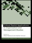 Image for Critical Realist Applications in Organisation and Management Studies