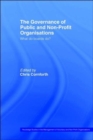 Image for The Governance of Public and Non-Profit Organizations