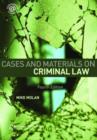 Image for Cases and materials on criminal law