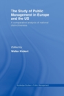 Image for The Study of Public Management in Europe and the US