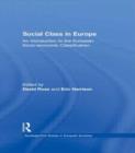 Image for Social class in Europe  : an introduction to the European socio-economic classification