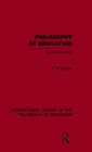 Image for Philosophy of education  : an introduction