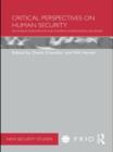 Image for Critical perspectives on human security  : discourses of emancipation and regimes of power