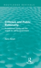 Image for Criticism and public rationality  : professional rigidity and the search for caring government