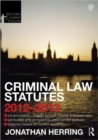 Image for Criminal Law Statutes 2012-2013