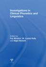 Image for Investigations in Clinical Phonetics and Linguistics