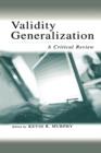 Image for Validity generalization  : a critical review
