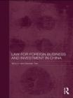 Image for Law for Foreign Business and Investment in China