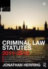 Image for Criminal Law Statutes
