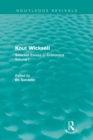 Image for Knut WicksellVolume 1: Selected essays in economics