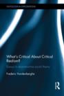 Image for What&#39;s Critical About Critical Realism?