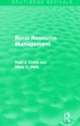 Image for Rural resource management
