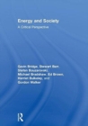Image for Energy and society  : a critical perspective