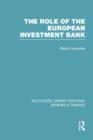 Image for The role of the European Investment Bank