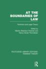 Image for At the Boundaries of Law (RLE Feminist Theory)