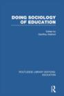 Image for Doing Sociology of Education (RLE Edu L)