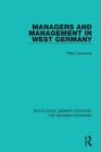 Image for Managers and Management in West Germany