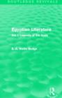 Image for Egyptian Literature (Routledge Revivals) : Vol. I: Legends of the Gods